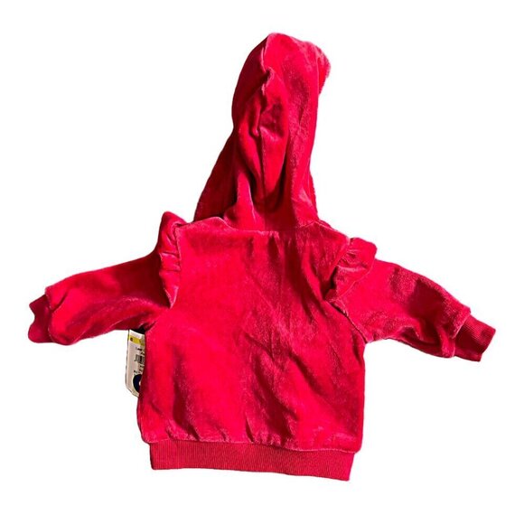 Ruffle Hoodie Floral Embroidery Nordstrom NWT Size 6 Months - Picture 3 of 3